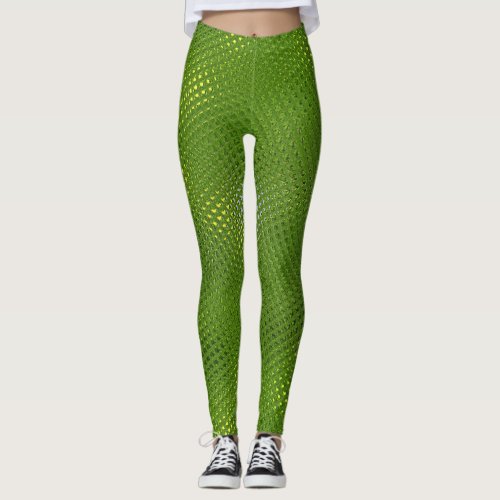 Green Lizard Print Leggings
