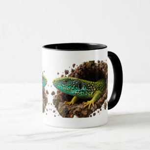 Green Lizard Rocky Hideout Wildlife Mug