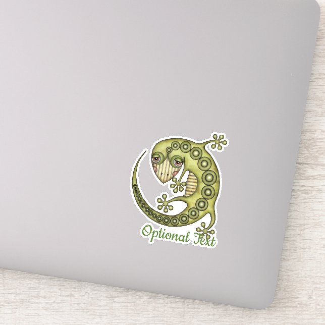 Green Lizard Sticker (Detail)