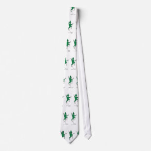 Green lizard tie