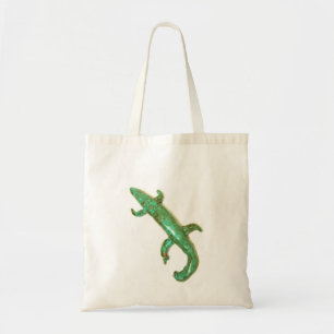 green lizard tote bag