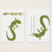 Green Lizard Valentine's Minicard (Front & Back)