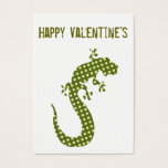 Green Lizard Valentine&#39;s  Minicard at Zazzle