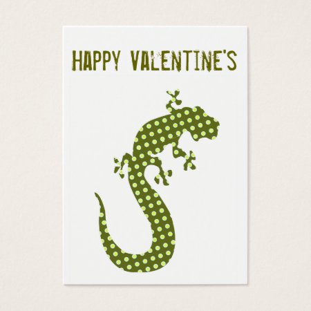 Green Lizard Valentine's  Minicard