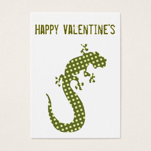 Green Lizard Valentine's Minicard (Front)