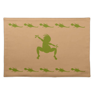 Green Lizards & Dancing Kokopelli Placemat