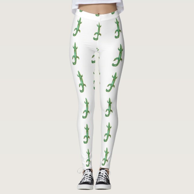 green lizards white leggings (Front)