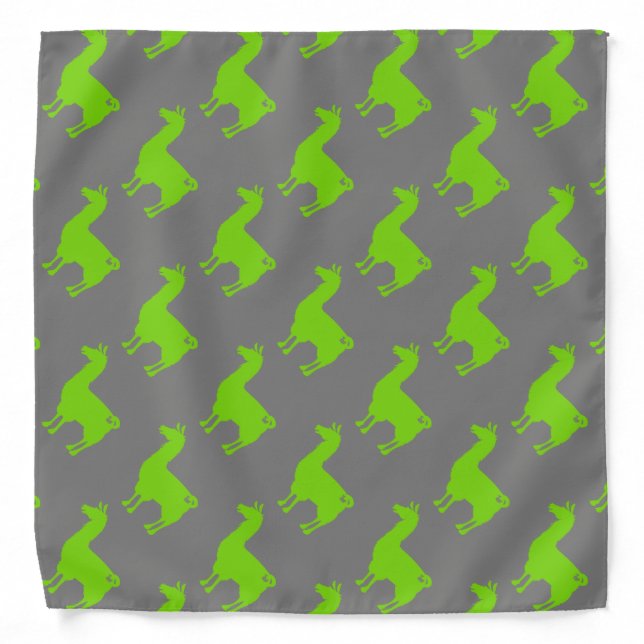 Green Llama Bandana (Front)
