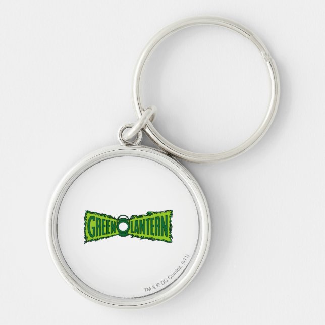 Green Logo Flames Keychain (Front)