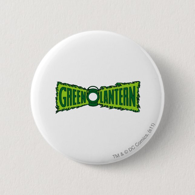 Green Logo Flames Pinback Button (Front)