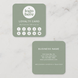 Green Logo Modern Professional Loyalty Card