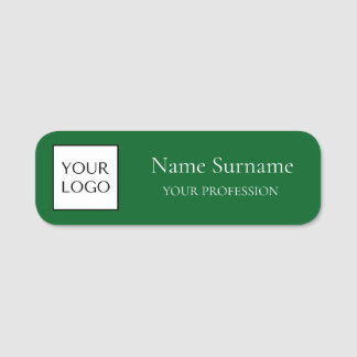 Green Logo Promotional  Name Tag