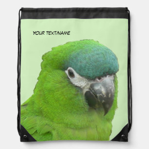 Green Lorikeet Drawstring Backpack