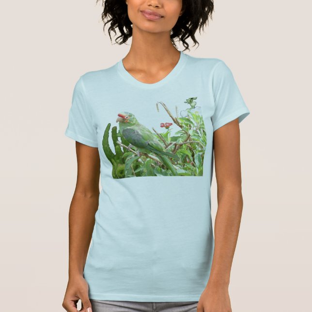 Green Lorikeet Jersey Bird T-Shirt (Front)