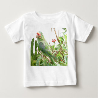 Green Lorikeet Ruffle Bird Dress Baby T-Shirt
