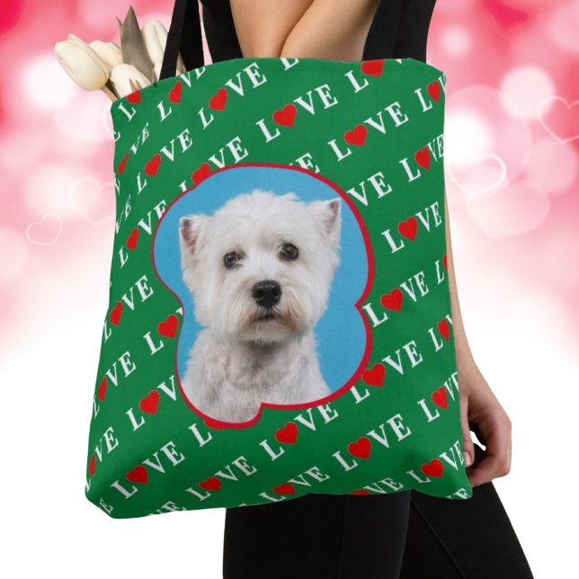 Green LOVE Heart Tote Bag (Creator Uploaded)