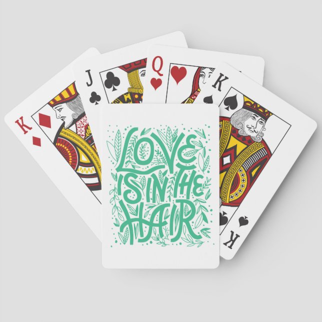 Green Love Is In The Hair Poker Cards (Back)