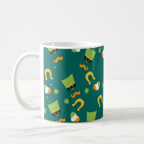 green luck coffee mug
