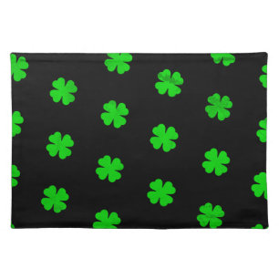 Green Lucky Clover Cloth Placemat