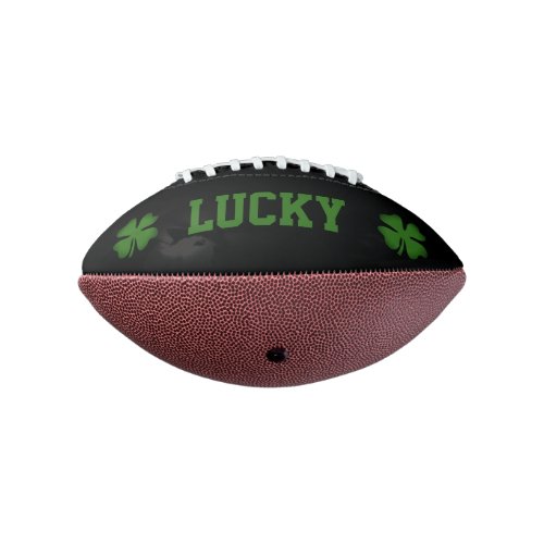 Green lucky clover custom mini football