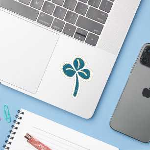 Green Lucky Clover Shamrock St. Patrick`s Day Sticker