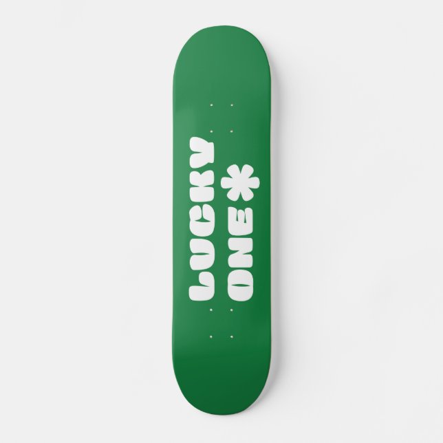 Green Lucky One Skateboard (Front)