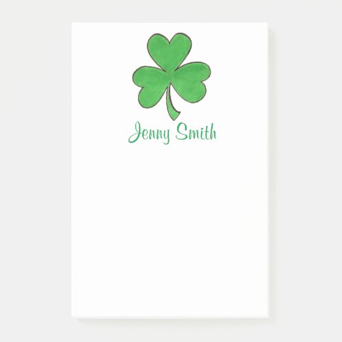 Green Lucky Shamrock Clover St Paddys Day Post_it Notes