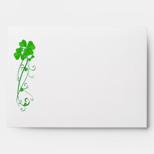 Green Lucky Shamrock  Personalized Envelopes