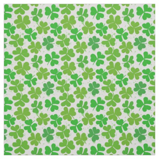 Green lucky Shamrock St Patrick's day Fabric