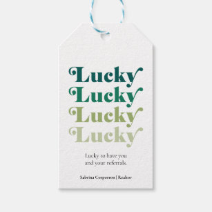 Green Lucky St. Patrick's Day Business Marketing Gift Tags