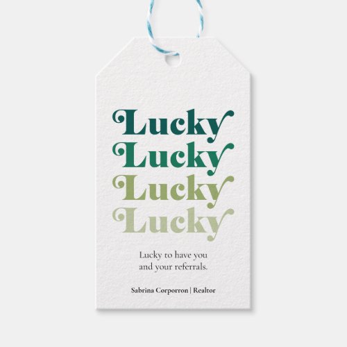 Green Lucky St Patricks Day Business Marketing Gift Tags