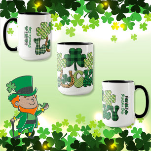 Green Lucky St Patricks Day Mug