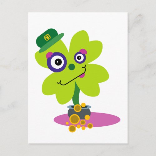 Green Lucky the Shamrock St Patricks Day Postcard