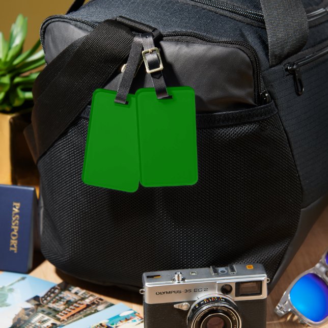 Green Luggage Tag (Front & Back)