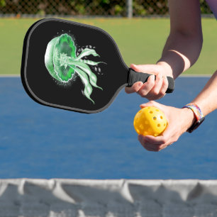 Green Luminescent Jellyfish Pickleball Paddle