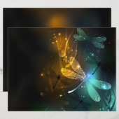 Green luminous dragonfly flight (Front/Back)