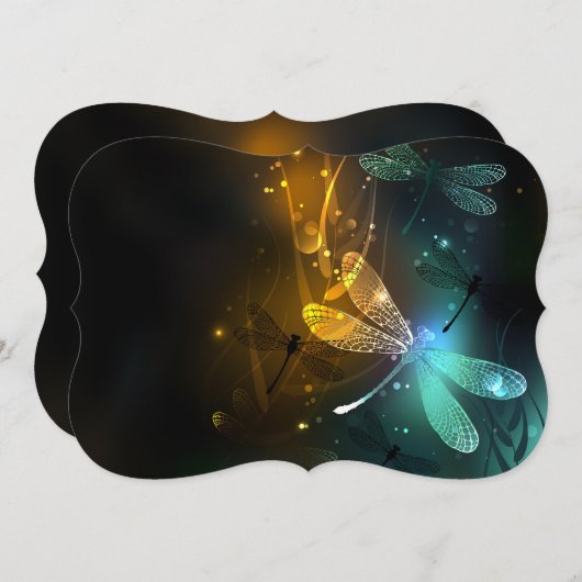 Green luminous dragonfly flight (Front/Back)