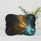 Green luminous dragonfly flight (Standing Front)