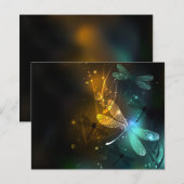 Green luminous dragonfly flight (Front/Back)