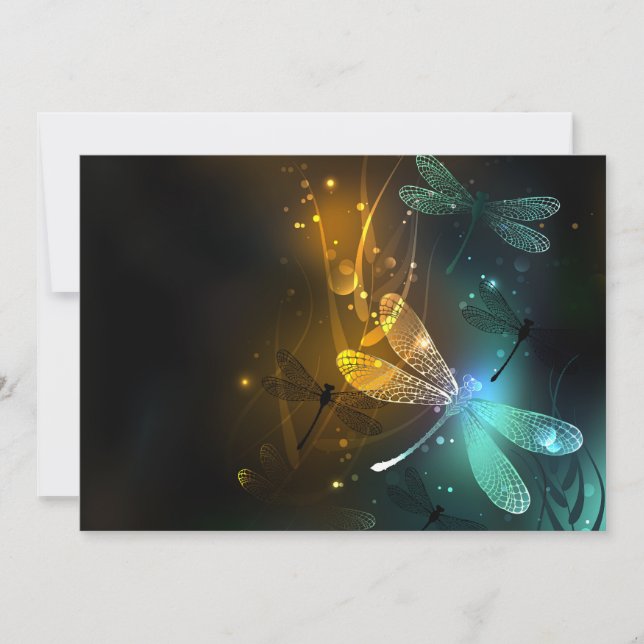 Green luminous dragonfly flight announcement (Front)
