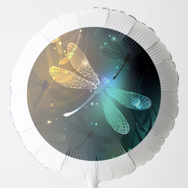 Green luminous dragonfly flight balloon (Front)
