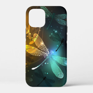 Green luminous dragonfly flight iPhone 12 mini case