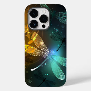 Green luminous dragonfly flight Case-Mate iPhone 14 pro case