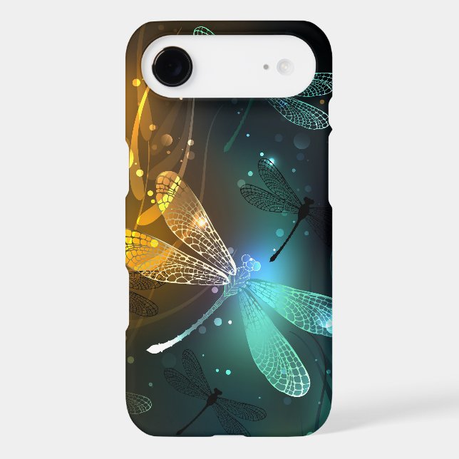 Green luminous dragonfly flight Case-Mate iPhone case (Back)