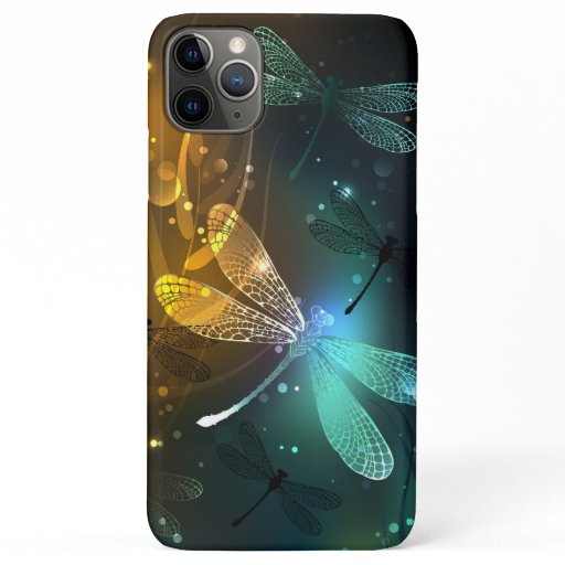 Green luminous dragonfly flight iPhone 11 pro max case