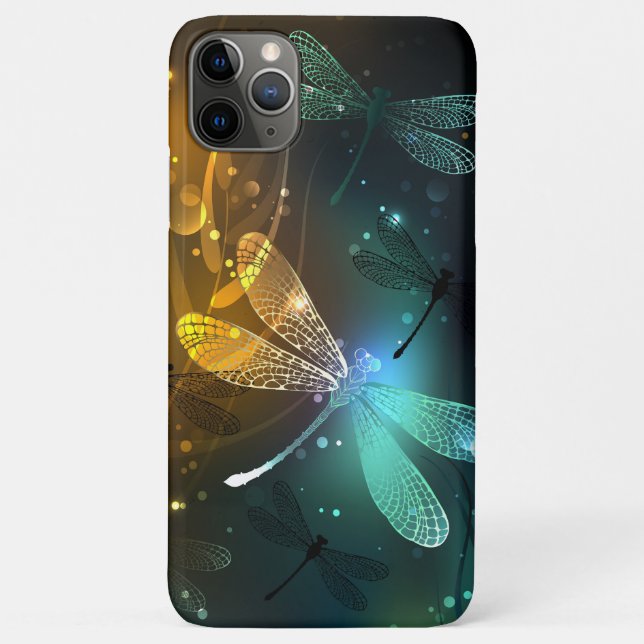 Green luminous dragonfly flight Case-Mate iPhone case (Back)