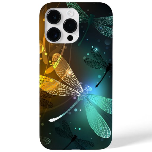 Green luminous dragonfly flight Case-Mate iPhone 14 pro max case