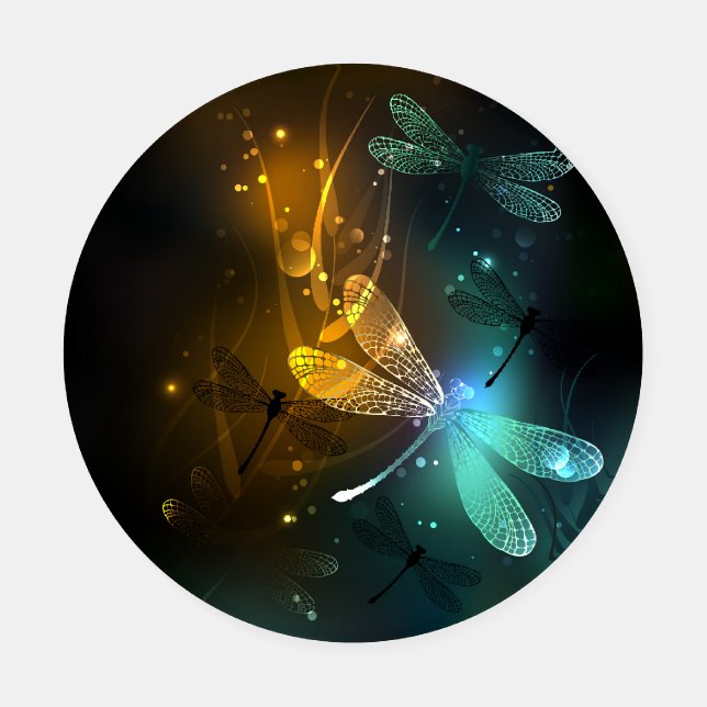 Green luminous dragonfly flight coaster set (Single)