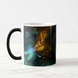 Green luminous dragonfly flight color morph mug 