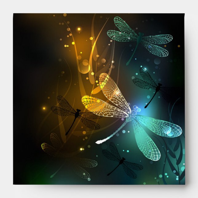 Green luminous dragonfly flight envelope (Front)